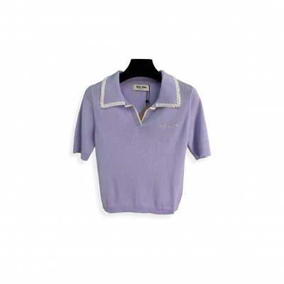 MIU MIU CASHMERE POLO SWEATER MIU MIU CASHMERE POLO SWEATER