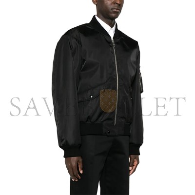 PRADA TRIANGLE LOGO BOMBER JACKET 277160 PRADA TRIANGLE LOGO BOMBER JACKET 277160