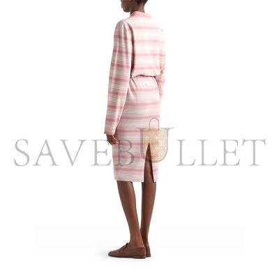 PRADA STRIPED KNIT POLO SHIRT PRADA STRIPED KNIT POLO SHIRT