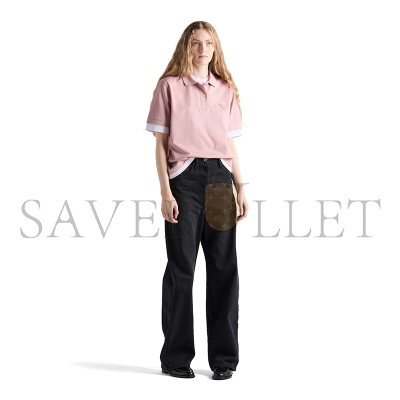 PRADA PIQUÉ AND JERSEY POLO SHIRT 39586