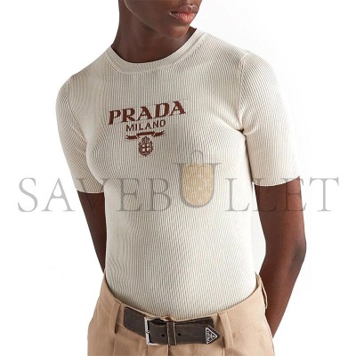 PRADA LOGO-INTARSIA JUMPER 