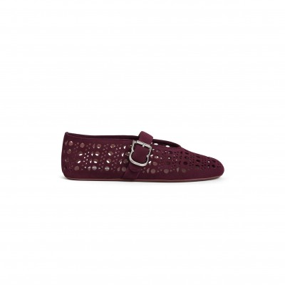 ALAÏA BALLET FLATS VIENNE IN SUEDE AA3A029C0H53325