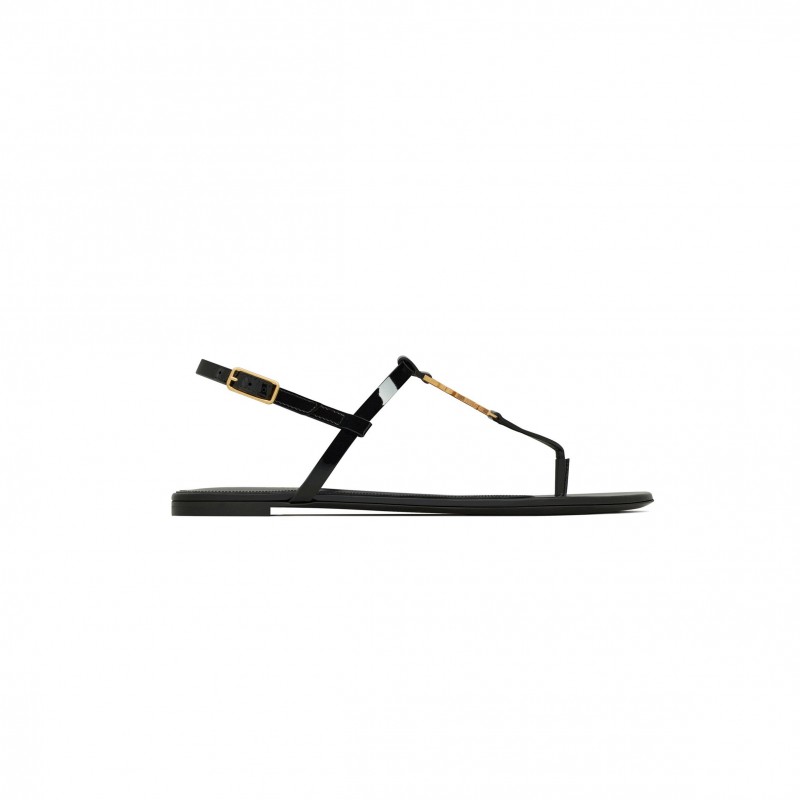YSL  PATENT LEATHER CASSANDRA SANDALS 659817B8IKK1000