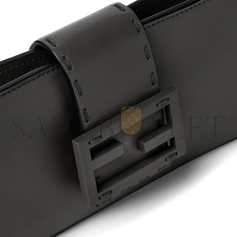 FENDI BABY B. BLACK LEATHER MINI-BAG 8BS117AYJ1F0KUR (25*10.5*3cm)