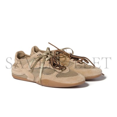 MIU MIU GYMNASIUM MESH AND SUEDE SNEAKERS 5E589E MIU MIU GYMNASIUM MESH AND SUEDE SNEAKERS 5E589E