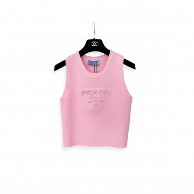 PRADA WOMENS O-NECK SLEEVELESS PRADA WOMENS O-NECK SLEEVELESS