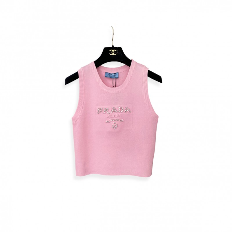 PRADA WOMENS O-NECK SLEEVELESS 