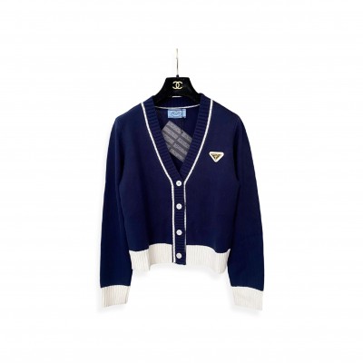 PRADA CONTRASTING CARDIGAN PRADA CONTRASTING CARDIGAN
