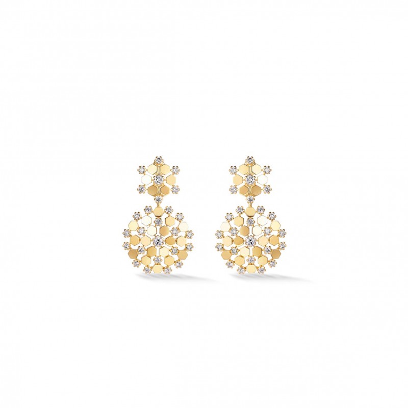 CHAUMET BEE DE EARRINGSROSE GOLD DIAMONDS 085407