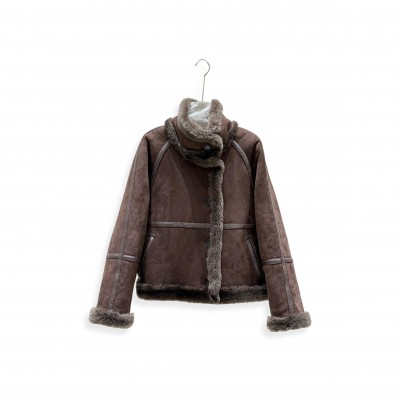 BALENCIAGA FUR-LINED MOTORCYCLE JACKET 