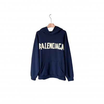 BALENCIAGA LOGO COTTON JERSEY HOODIE BALENCIAGA LOGO COTTON JERSEY HOODIE