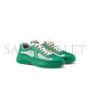 PRADA AMERICA'S CUP SOFT RUBBER & BIKE FABRIC GREEN LOW TOP SNEAKERS 4E6500
