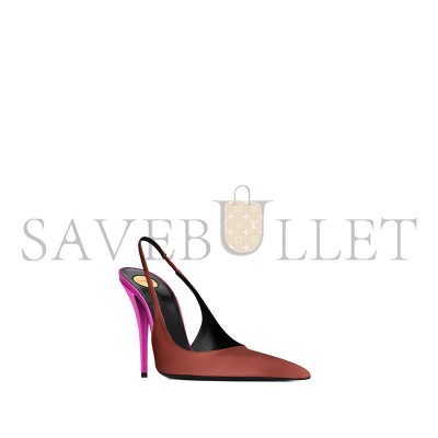 YSL DEROCHE SLINGBACK PUMPS IN SATIN CREPE 8591049QNAG6303 YSL DEROCHE SLINGBACK PUMPS IN SATIN CREPE 8591049QNAG6303