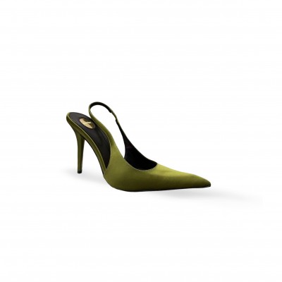 YSL DEROCHE SLINGBACK PUMPS IN SATIN CREPE 8591049QNAG6833 YSL DEROCHE SLINGBACK PUMPS IN SATIN CREPE 8591049QNAG6833