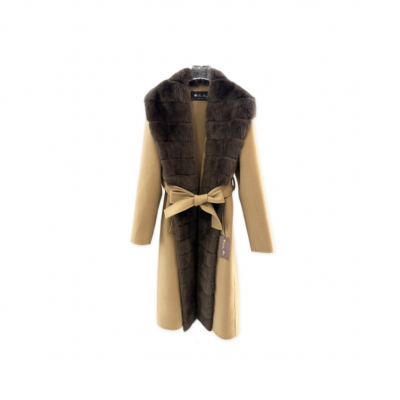 LORO PIANA MINK FUR COLLAR CASHMERE COAT LORO PIANA MINK FUR COLLAR CASHMERE COAT