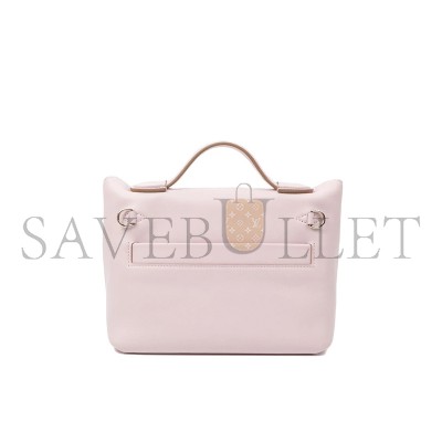 HERMES MASTER 2424 21 MINI MAUVE PALE EVERCOLOR AND SWIFT PALLADIUM HARDWARE (21*16*12cm)