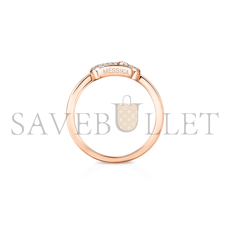 MESSIKA MOVE UNO HALF PAVÉ RING PINK GOLD DIAMOND RING 04705-PG MESSIKA MOVE UNO HALF PAVÉ RING PINK GOLD DIAMOND RING 04705-PG