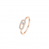 MESSIKA MOVE UNO HALF PAVÉ RING PINK GOLD DIAMOND RING 04705-PG MESSIKA MOVE UNO HALF PAVÉ RING PINK GOLD DIAMOND RING 04705-PG