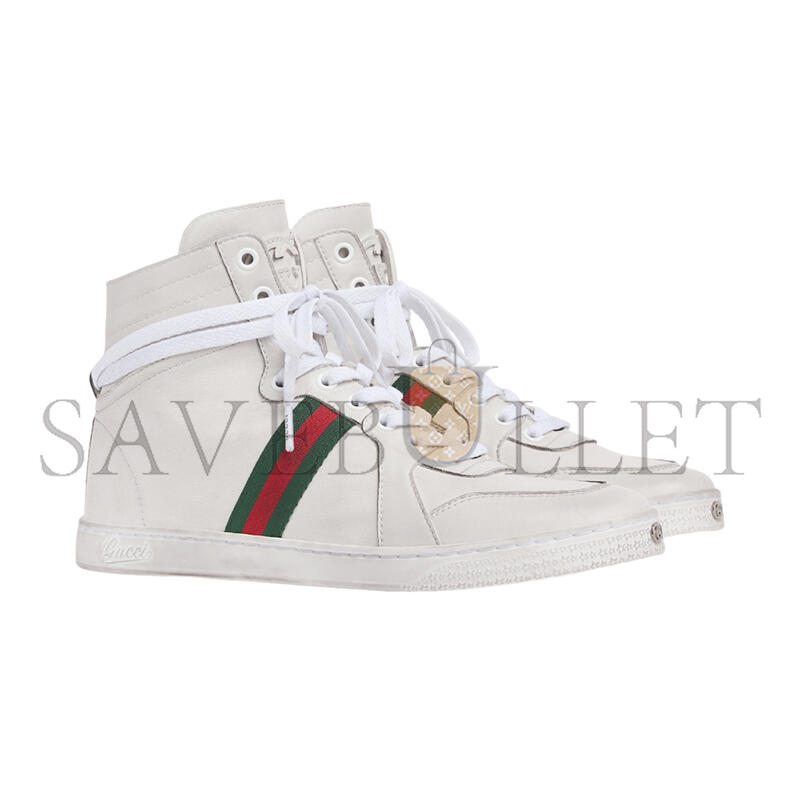 GUCCI WOMEN'S STRETCH HIGH-TOP SNEAKER 865057 GUCCI WOMEN'S STRETCH HIGH-TOP SNEAKER 865057