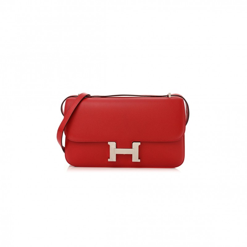 HERMES EPSOM CONSTANCE ELAN 25 ROUGE CASAQUE (25*15*4cm) 