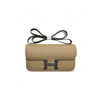 HERMES CONSTANCE ELAN EPSOM CHAI PALLADIUM HARDWARE (26*16*6cm)