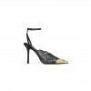 JIMMYCHOO BLACK JIMMY CHOO LACE PUMPS WITH METAL LACE DETAIL FAIZ100FYZ