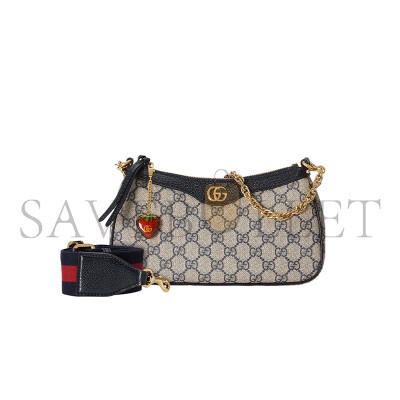 GUCCI OPHIDIA GG SMALL HANDBAG BEIGE BLUE 735132 (25*15.5*6cm) GUCCI OPHIDIA GG SMALL HANDBAG BEIGE BLUE 735132 (25*15.5*6cm)