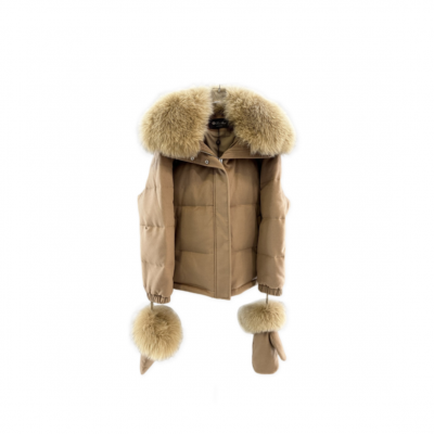 LORO PIANA DOWN JACKET WITH FUR COLLAR LORO PIANA DOWN JACKET WITH FUR COLLAR