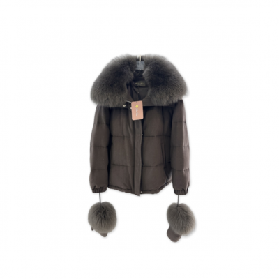 LORO PIANA DOWN JACKET WITH FUR COLLAR LORO PIANA DOWN JACKET WITH FUR COLLAR