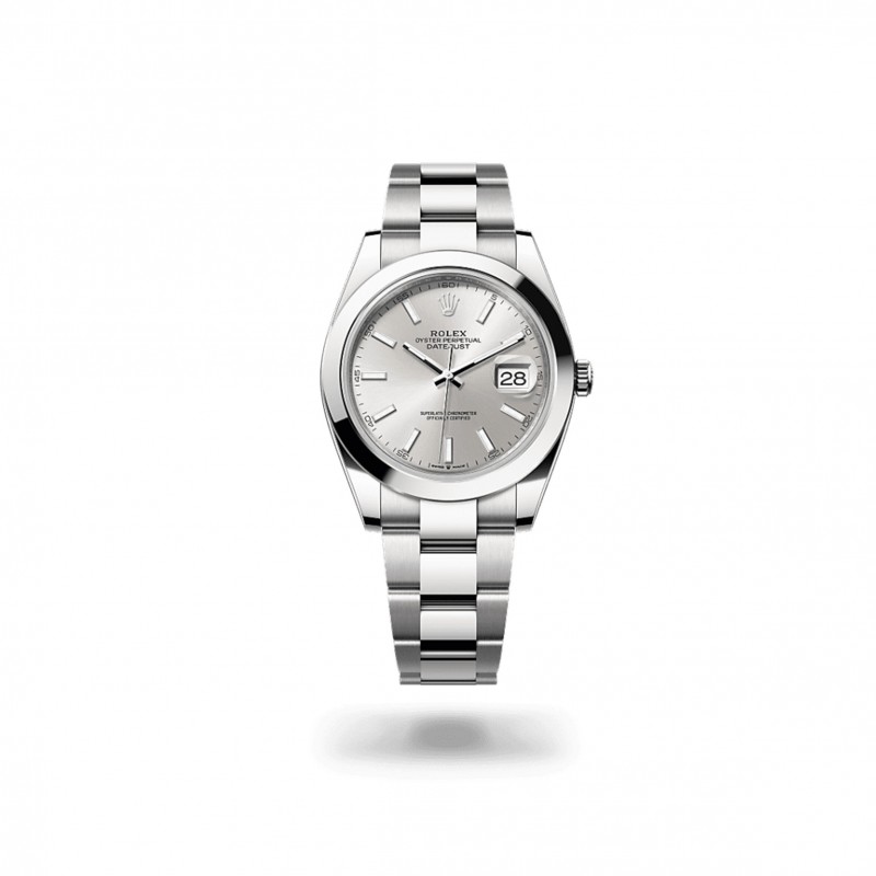 ROLEX DATEJUST 41 STAINLESS STEEL SILVER DIAL MEN'S WATCH M126300-0003