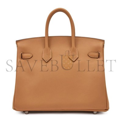 HERMES MASTER BIRKIN 25 BISCUIT SWIFT PALLADIUM HARDWARE (25*20*13cm)