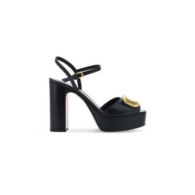 VALENTINO VLOGO PLATFORM HEELED SANDALS 5W2S0FG2DSH0NO