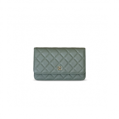 CHANEL WALLET ON CHAIN WOC CAVIAR GOLD METAL AP0250 (19.5*13*4cm)