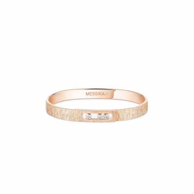 MESSIKA MOVE NOA CISELÉ BANGLE PINK GOLD DIAMOND BRACELET 14481-PG
