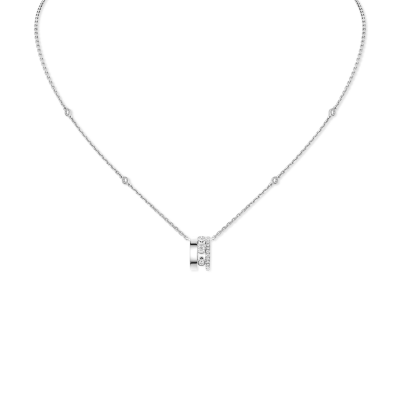 MESSIKA MOVE ROMANE PENDANT NECKLACE WHITE GOLD DIAMOND NECKLACE 07158-WG