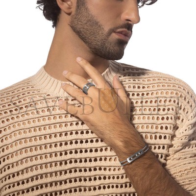MESSIKA MOVE TITANIUM CORD BRACELET NATURAL TITANIUM DIAMOND BRACELET 10096-TN MESSIKA MOVE TITANIUM CORD BRACELET NATURAL TITANIUM DIAMOND BRACELET 10096-TN