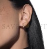 MESSIKA MOVE UNO MINI HOOP EARRINGS PINK GOLD DIAMOND EARRINGS 10050-WG MESSIKA MOVE UNO MINI HOOP EARRINGS PINK GOLD DIAMOND EARRINGS 10050-WG