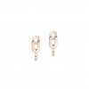 MESSIKA MOVE UNO MINI HOOP EARRINGS PINK GOLD DIAMOND EARRINGS 10050-WG MESSIKA MOVE UNO MINI HOOP EARRINGS PINK GOLD DIAMOND EARRINGS 10050-WG