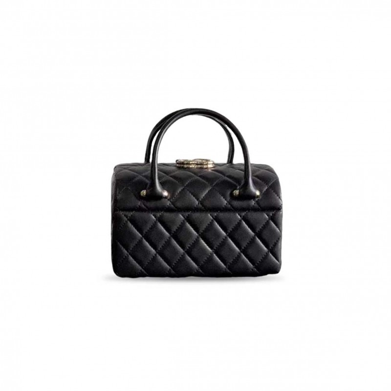 CHANEL MASTER BLACK LAMBSKIN BOX BAG AP5027 (16.5*15.5*11.5cm)