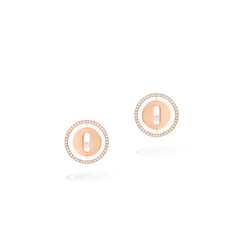 MESSIKA LUCKY MOVE STUD EARRINGS PINK GOLD DIAMOND EARRINGS 11571-PG MESSIKA LUCKY MOVE STUD EARRINGS PINK GOLD DIAMOND EARRINGS 11571-PG