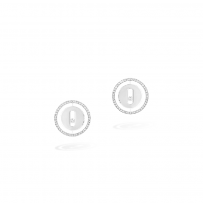 MESSIKA LUCKY MOVE STUD EARRINGS WHITE GOLD DIAMOND EARRINGS 11571-WG