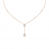 MESSIKA MY TWIN TIE NECKLACE 2X 0.10CT PINK GOLD DIAMOND NECKLACE 06693-PG MESSIKA MY TWIN TIE NECKLACE 2X 0.10CT PINK GOLD DIAMOND NECKLACE 06693-PG