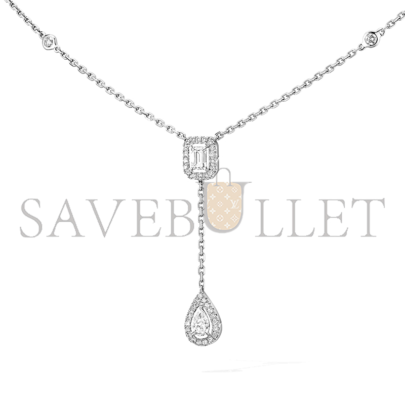 MESSIKA MY TWIN TIE NECKLACE 2X 0.10CT WHITE GOLD DIAMOND NECKLACE 06693-WG MESSIKA MY TWIN TIE NECKLACE 2X 0.10CT WHITE GOLD DIAMOND NECKLACE 06693-WG