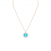 MESSIKA LUCKY MOVE TURQUOISE NECKLACE MEDIUM PINK GOLD DIAMOND NECKLACE 10836-PG