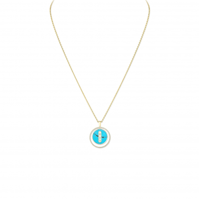 MESSIKA LUCKY MOVE TURQUOISE NECKLACE MEDIUM YELLOW GOLD DIAMOND NECKLACE 10836 MESSIKA LUCKY MOVE TURQUOISE NECKLACE MEDIUM YELLOW GOLD DIAMOND NECKLACE 10836