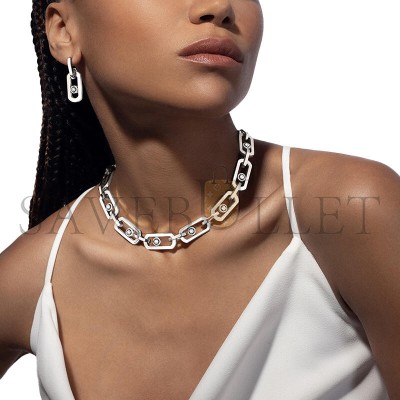 MESSIKA SO MOVE XL PENDANT EARRINGS WHITE GOLD DIAMOND EARRINGS 13132-WG
