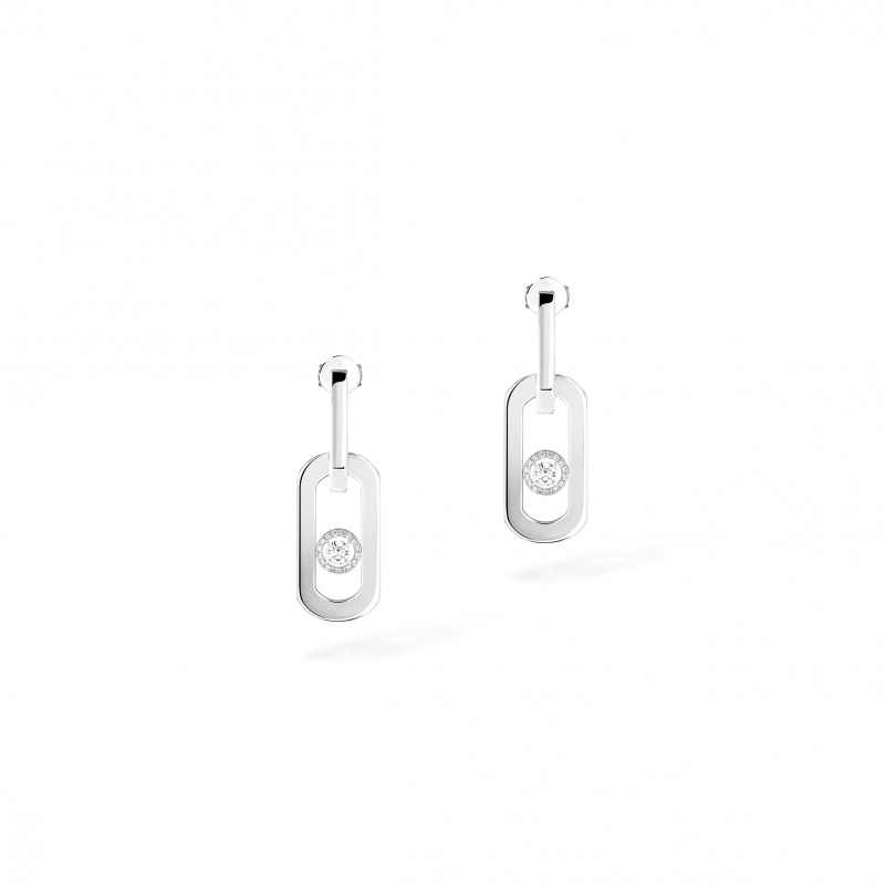 MESSIKA SO MOVE XL PENDANT EARRINGS WHITE GOLD DIAMOND EARRINGS 13132-WG