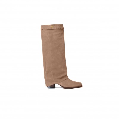 FENDI MINERVA DOVE GREY SUEDE HIGH-HEELED BOOTS 8W8566QK9F1VD1 FENDI MINERVA DOVE GREY SUEDE HIGH-HEELED BOOTS 8W8566QK9F1VD1
