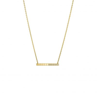 CHOPARD ICE CUBE NECKLACE, YELLOW GOLD, HALF-SET DIAMONDS 817702-0002