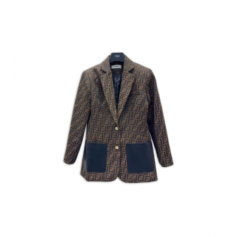 FENDI FF ZUCCA MONOGRAM PRINT COAT
